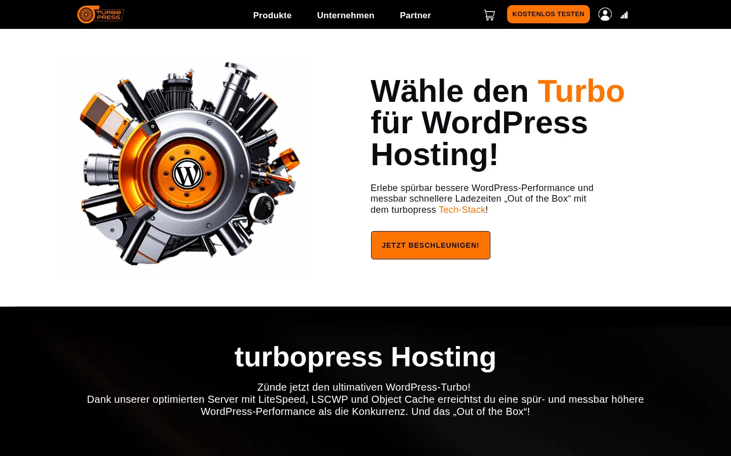 Screenshot der geprüften Website https://turbopress.de/