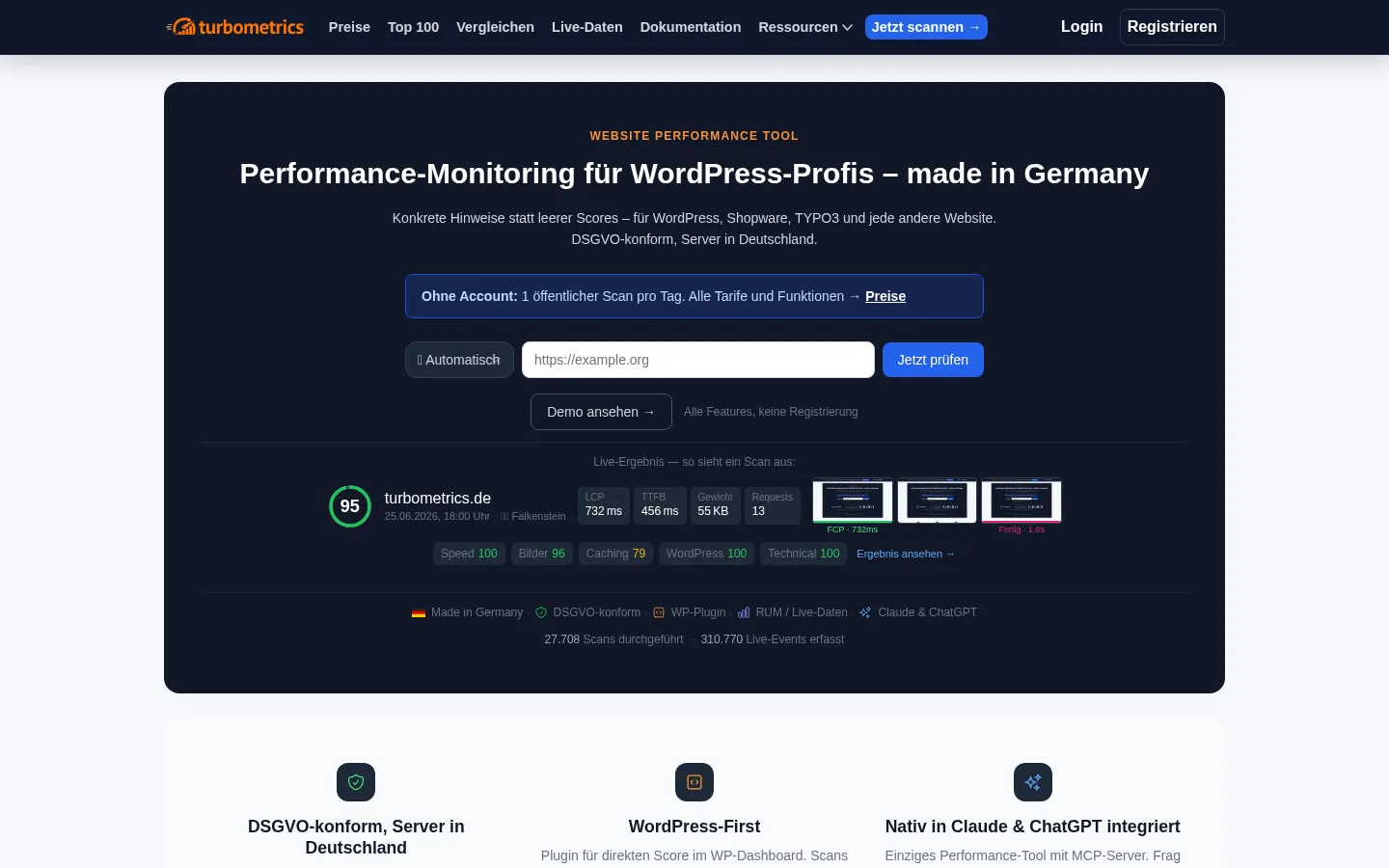 Screenshot https://turbometrics.de/