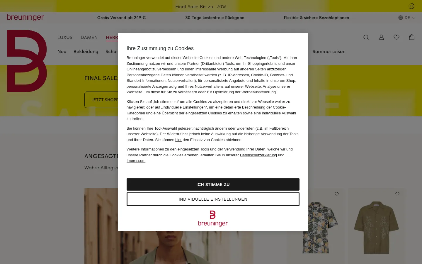 Screenshot https://www.breuninger.com/de/herren/