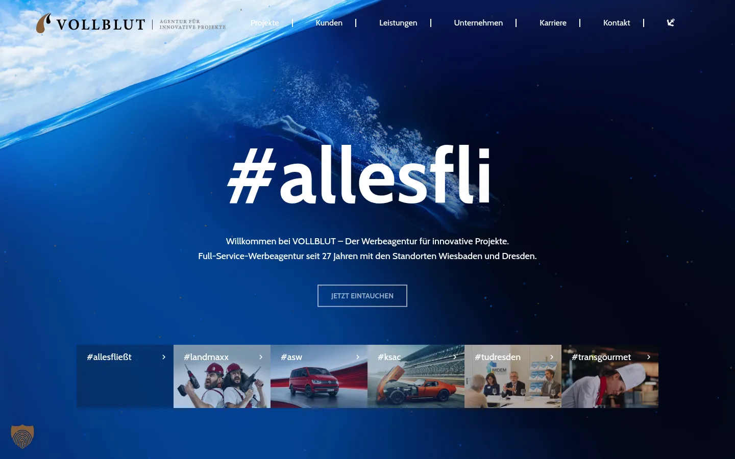 Screenshot https://vollblut-agentur.de/